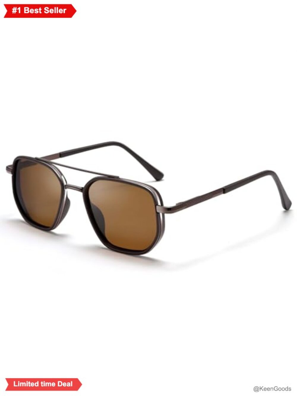 Square Aviator Sunglasses Polarized UV400 Lightweight
